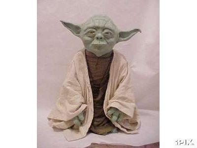 Homemade lifesize Yoda replica