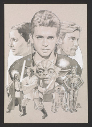 Another Attack of the Clones pencil illustration