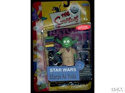 Custom Martin (from the Simpsons) figure dressed like Yoda - in package