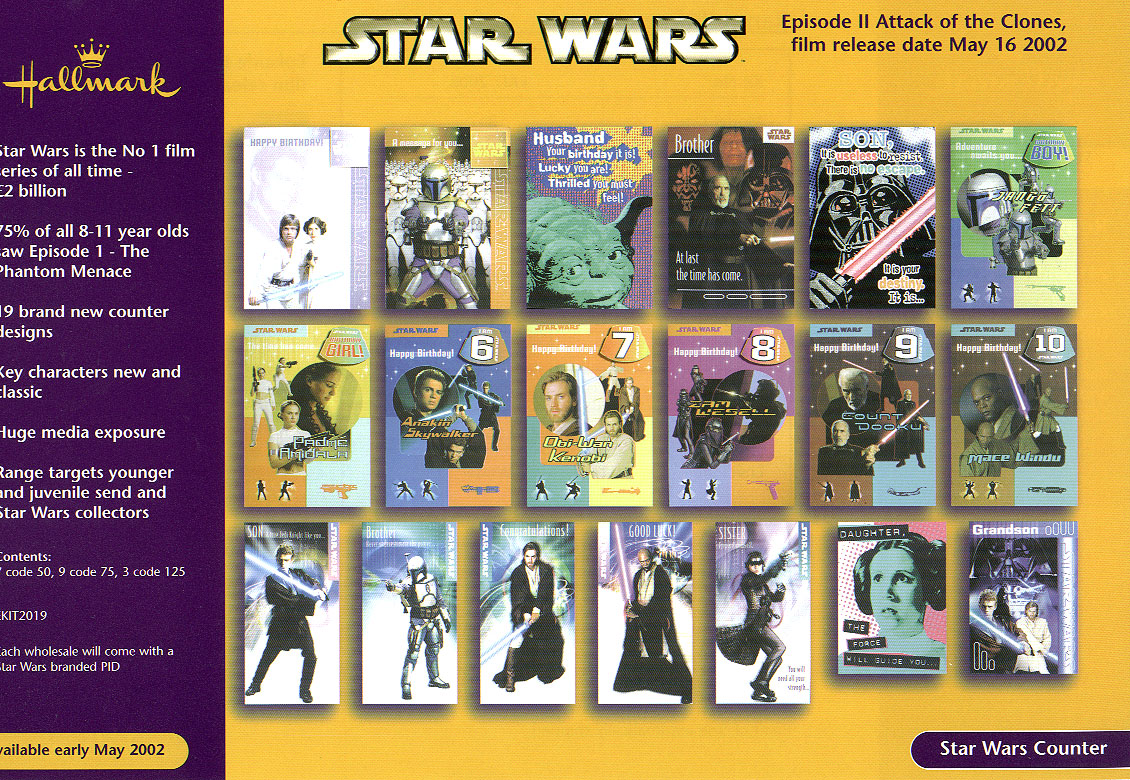 Hallmark Attack of the Clones greeting cards