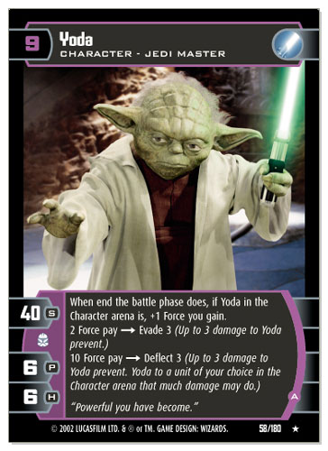 Attack of the Clones Collectible Card Game - Yoda card