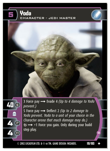 Attack of the Clones Collectible Card Game - another Yoda card