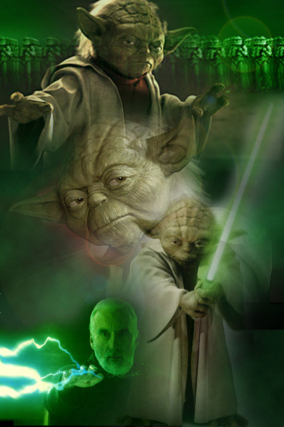 Attack of the Clones Yoda collage