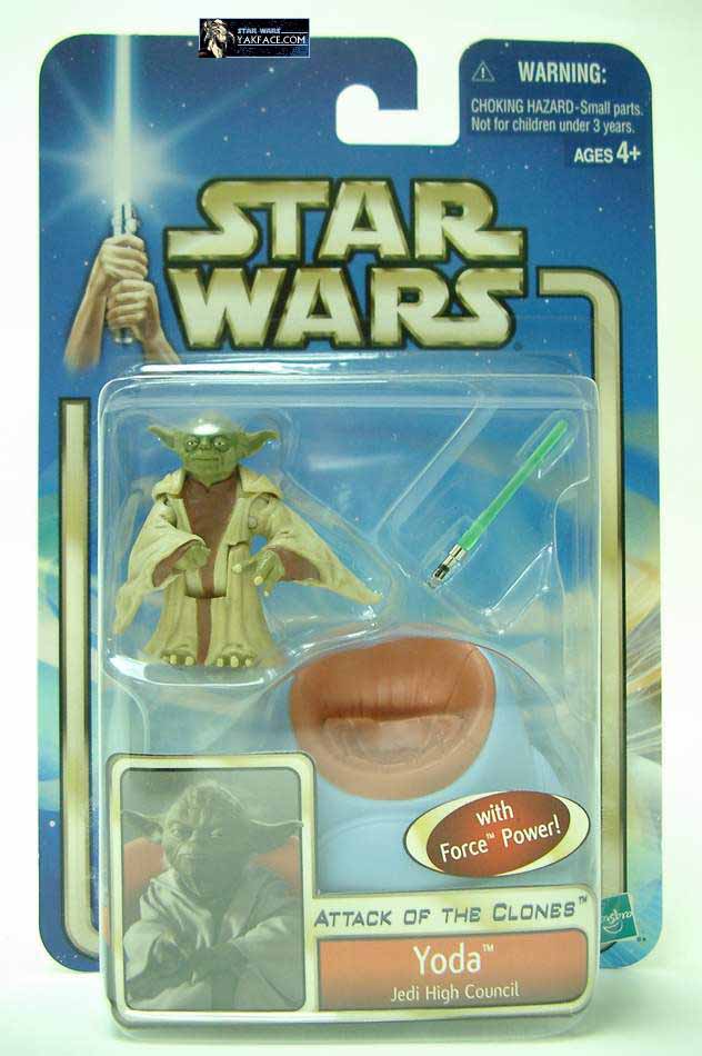 Attack of the Clones Yoda Jedi Council action figure - in package