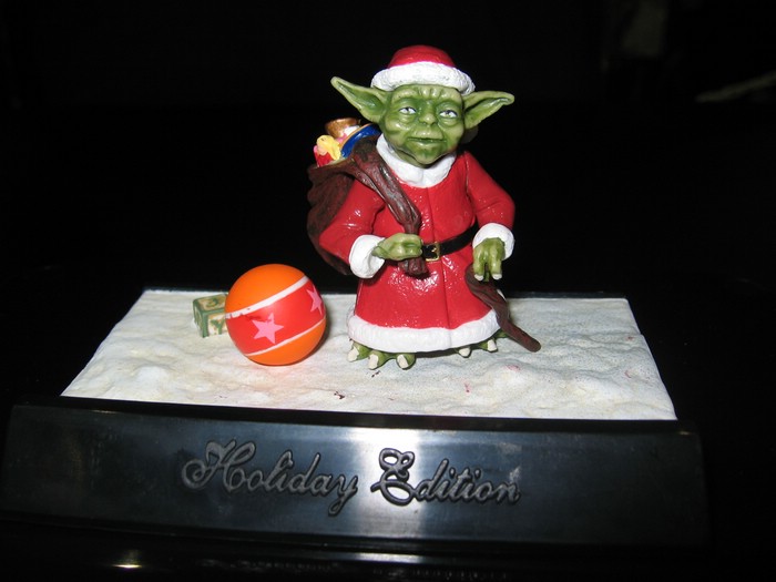 Holiday Edition Yoda figure - front