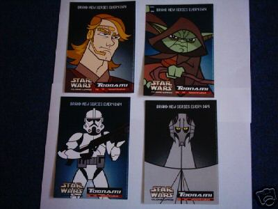 Clone Wars cartoon Season 2 promo cards