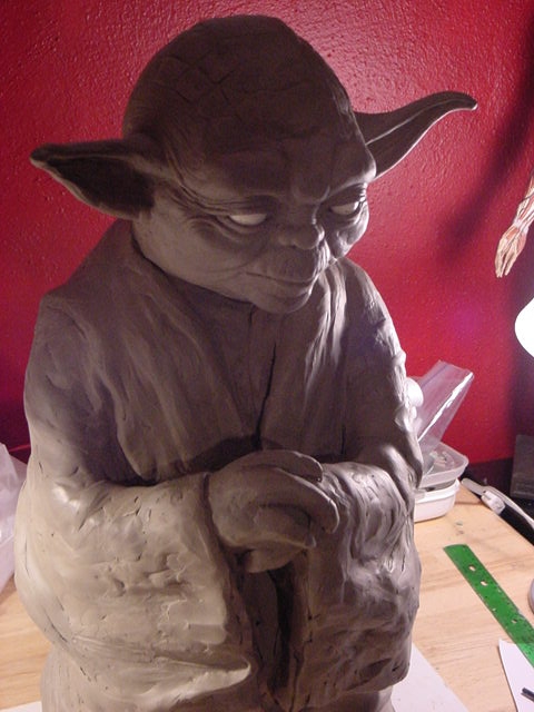 Howard Studios custom Yoda replica - head view