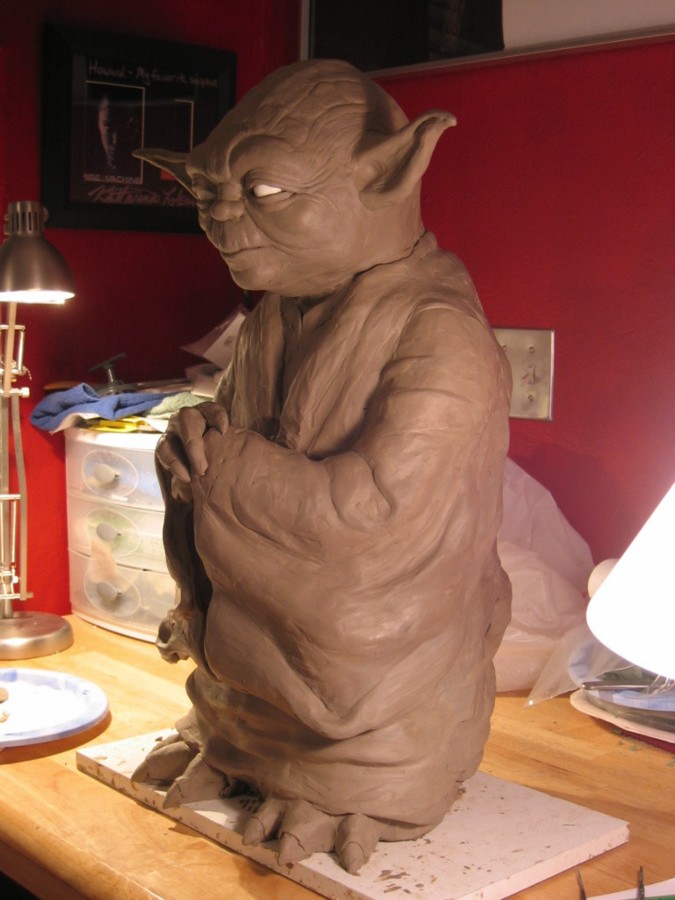 Howard Studios custom Yoda replica - front quarter view