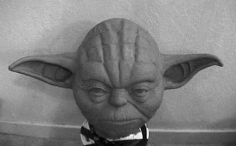 Custom Yoda sculpture with eyes