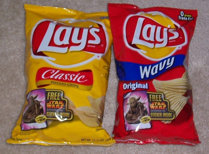 Yoda offer on Lays Classic and Lays Wavy potato chip bags