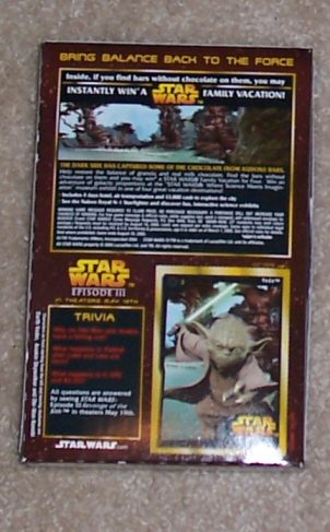 Back of the Kudos box with Yoda card