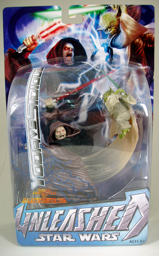 Yoda/Palaptine Unleashed figure in packaging - front