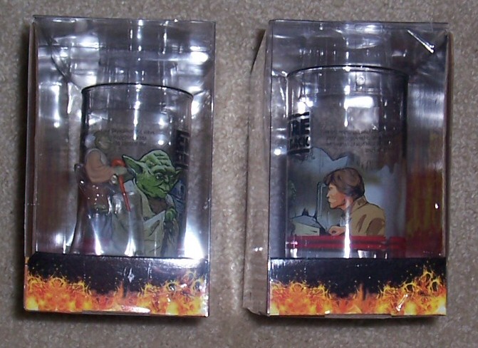 Empire Strikes Back figure and glass set - sides