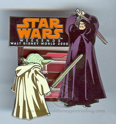 2005 Disney Star Wars Weekends Yoda/Palpatine pin