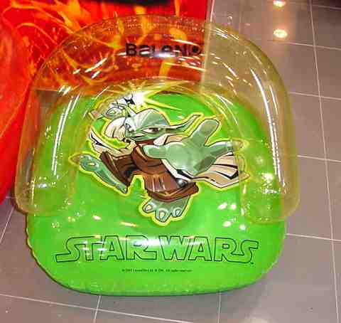 Different view of Yoda inflatable chair