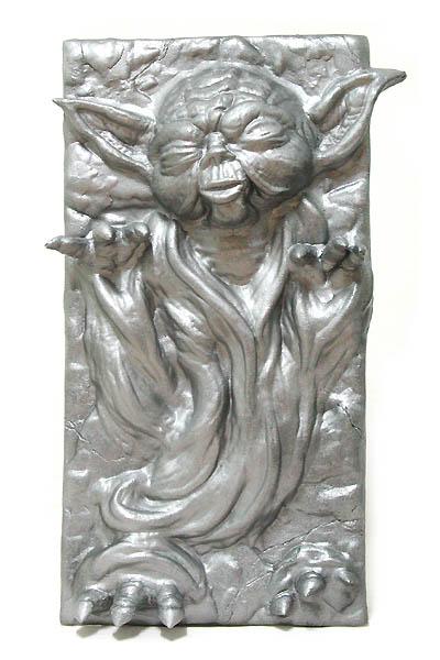 Custom Yoda in Carbonite wall hanging