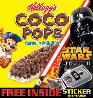 British Coco Pops with Yoda sticker