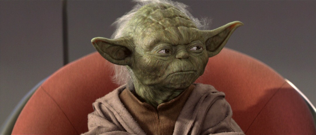 Yoda sitting in his Jedi Council chair in Revenge of the SIth