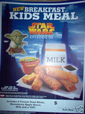 Burger King Kids meal advertisement with Yoda