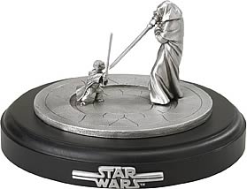Yoda vs Palpatine pewter figurine