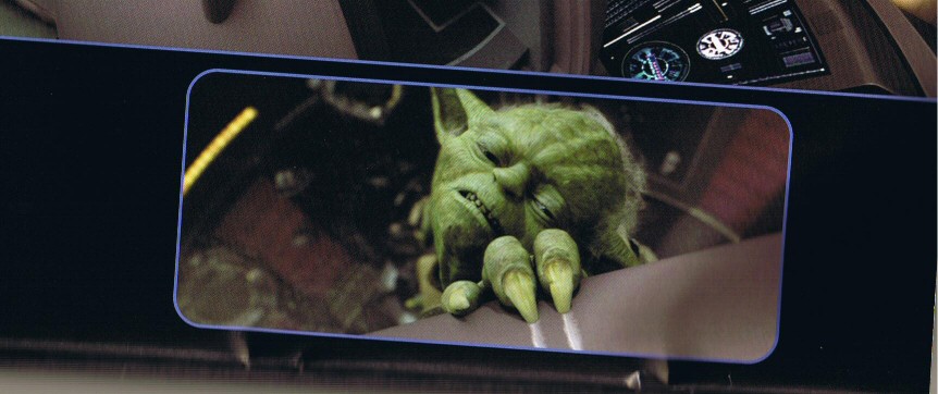 Yoda digging his fingernails in before he falls in the Senate