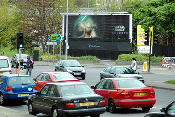 London Yoda billboard