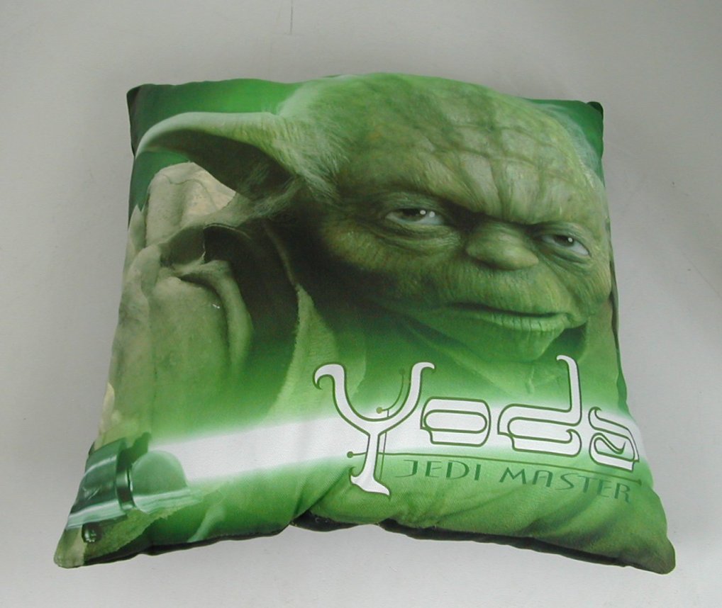 Japanese Yoda pillow - front