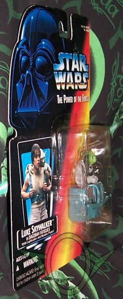 Bootleg Yoda figure on Dagobah Luke card - left side