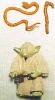 The old Yoda toy out of the package - 118x213