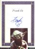 Frank Oz's signature with a photo of Yoda - 840x1138