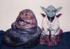 Yoda and Jabba the Hutt ceramic statues - 348x250
