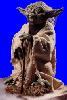 Yoda lifesize standup with grass like moss under him - 169x249