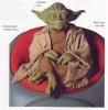 Yoda in his Jedi Council chair with descriptions (from Episode I Scrapbook) - 793x804