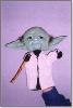 A homemade Yoda sock puppet - 306x453
