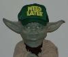 Illusive Concepts Yoda replica wearing a Weed Eater hat - 389x329