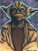 Colorful Yoda illustration - 400x529