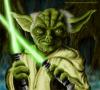 Yoda with two lightsabers - 1000x902