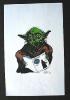 Illustration of Yoda reading the Daily Planet - 319x450
