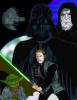 Return of the Jedi illustration with Yoda, Luke, Darth, and the Emperor - 470x608