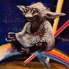 Illustrated levitating Yoda - 450x449
