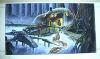 Otto Kuhni drawing of Yoda's hut and Luke's X-Wing from the original Galoob Dagobah Playset - 636x379