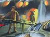 Otto Kuhni drawing of Luke and Yoda from the original Galoob Dagobah Playset - 640x480