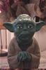 Top front view of a vintage Mexican Yoda bank - 240x360