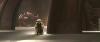 Yoda entering the hangar prior to his duel with Dooku (Attack of the Clones screenshot) - 599x253