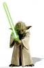 Attack of the Clones - Yoda holding his lightsaber - 457x700