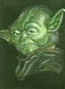 Hand drawn Yoda portrait - 419x576