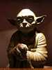 Bronze Yoda statue at Disneyland - 525x700