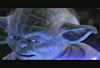 Yoda with an angry look on his face while deflecting Force lightning - 352x240