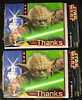 Revenge of the Sith Yoda 'Thanks' cards - 279x339