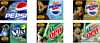 The six different Yoda boxes for Pepsi products (12 packs - 3x4 version) - 560x242